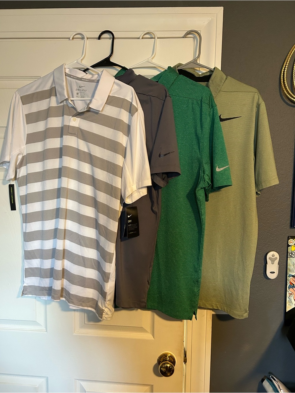 Bundle of 4 Nike Dri-Fit Golf Polos, 1 NWT